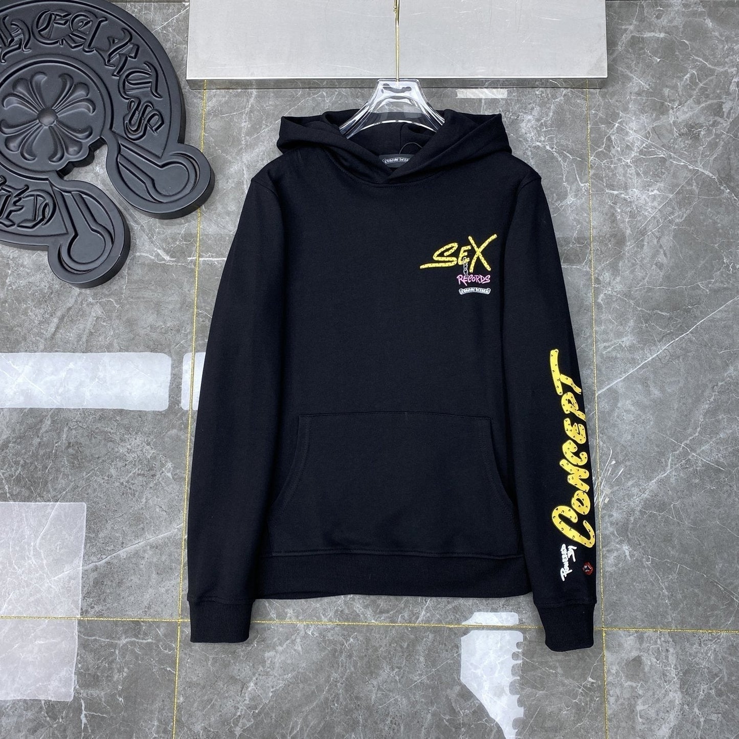 Chrome Heart Hoodie Crowe hooded cotton men's and women's casual sweater